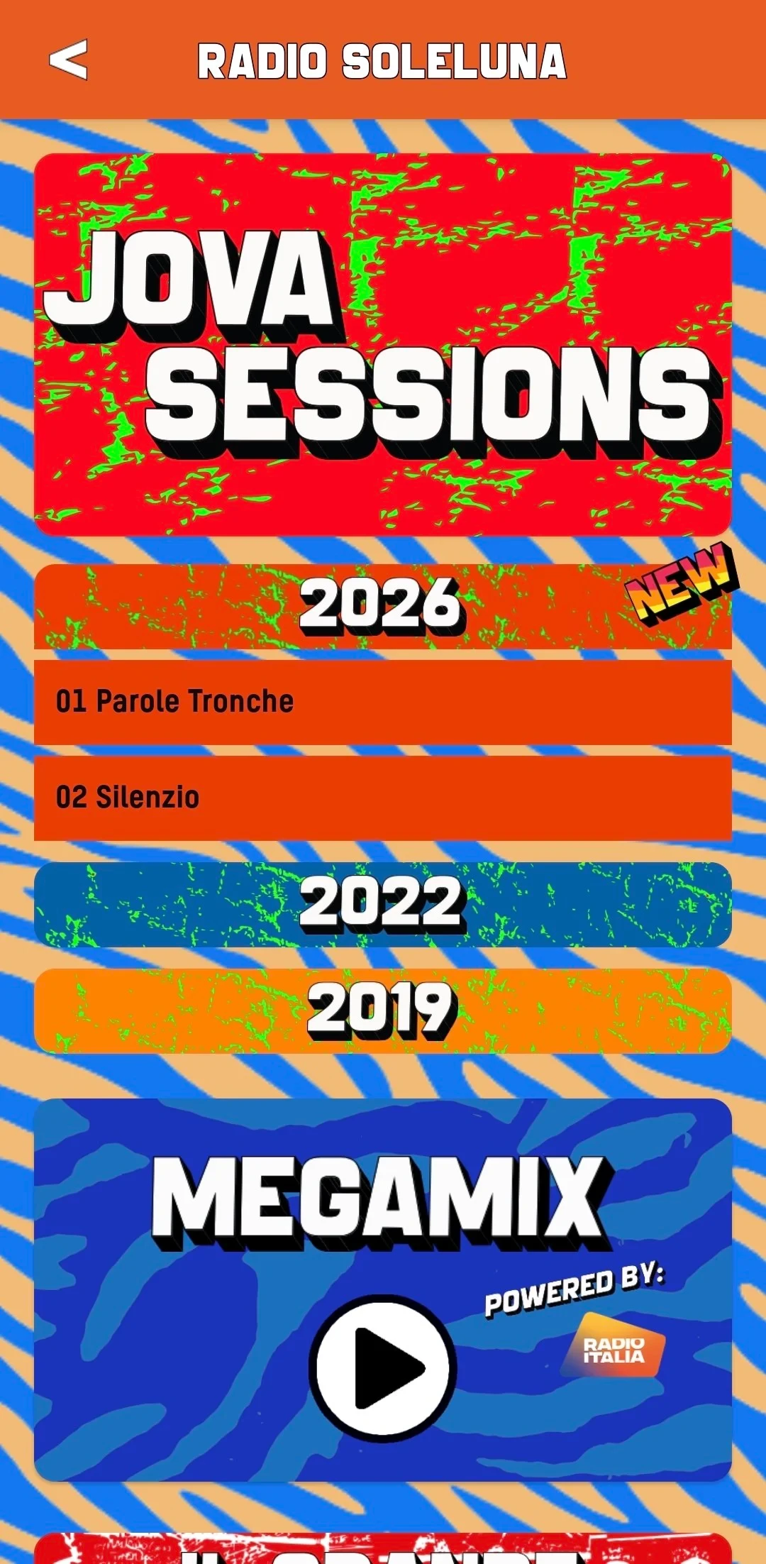 Radio Soleluna con Jova Sessions 2026 e Megamix